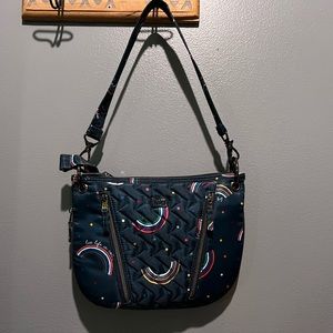 EUC Lug Swivel Crossbody Bag Rainbow Navy